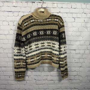 Vintage Paul Harris Design Women's Geometric Knit Sweater Size L